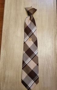 Vintage Mad Men style Wembley plaid clip tie tack